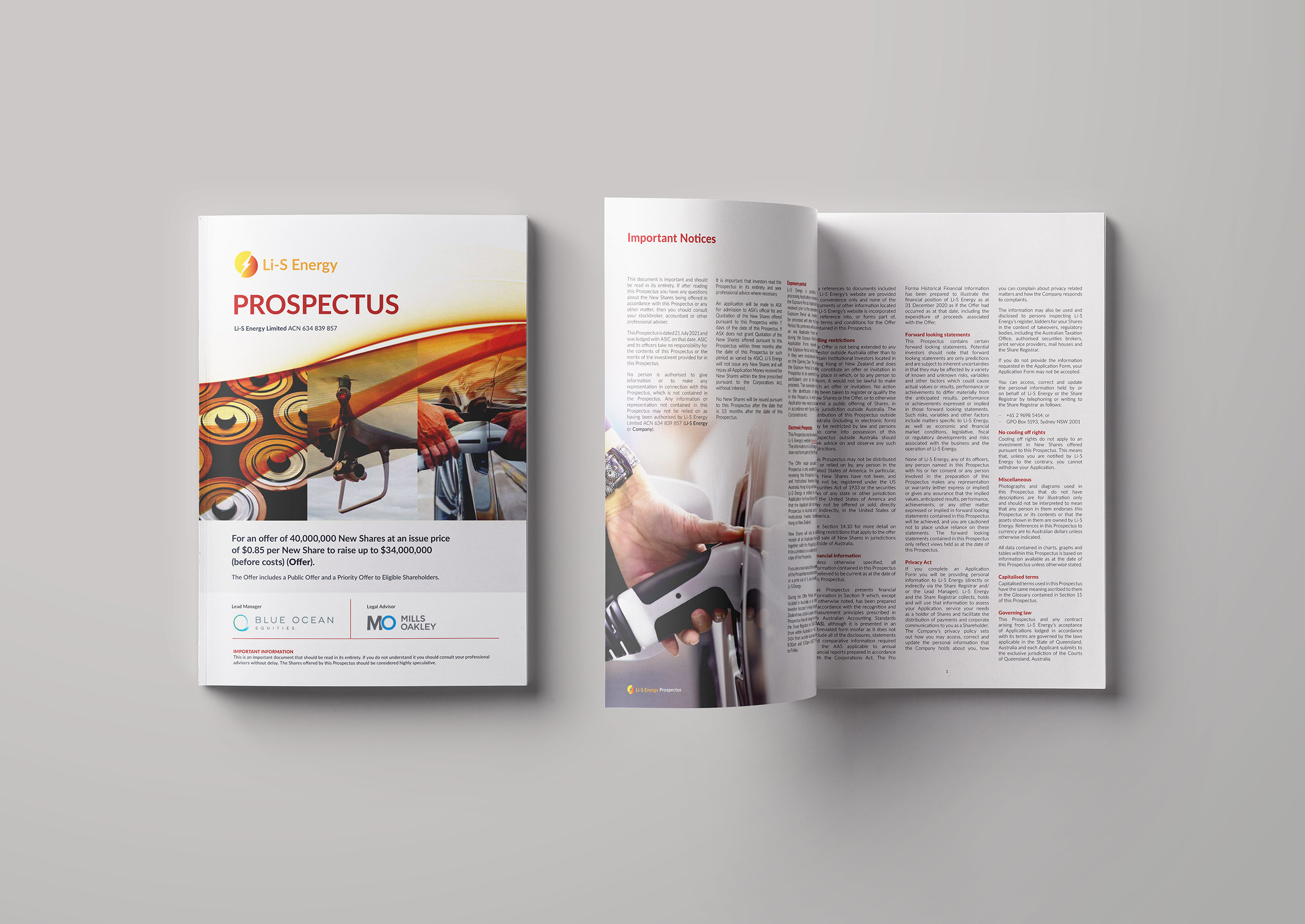 Li-S Energy IPO Prospectus