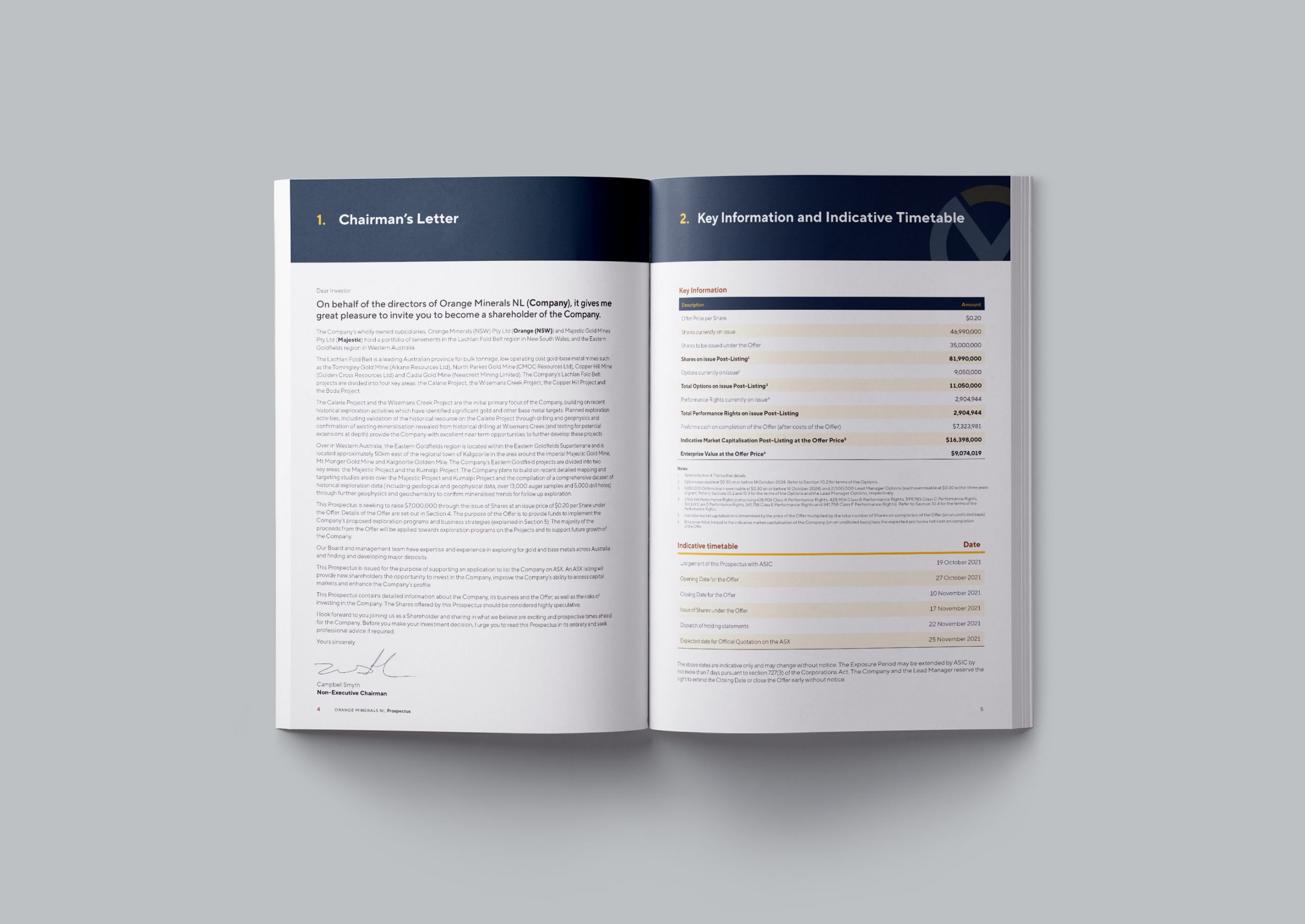 Orange Minerals IPO Prospectus