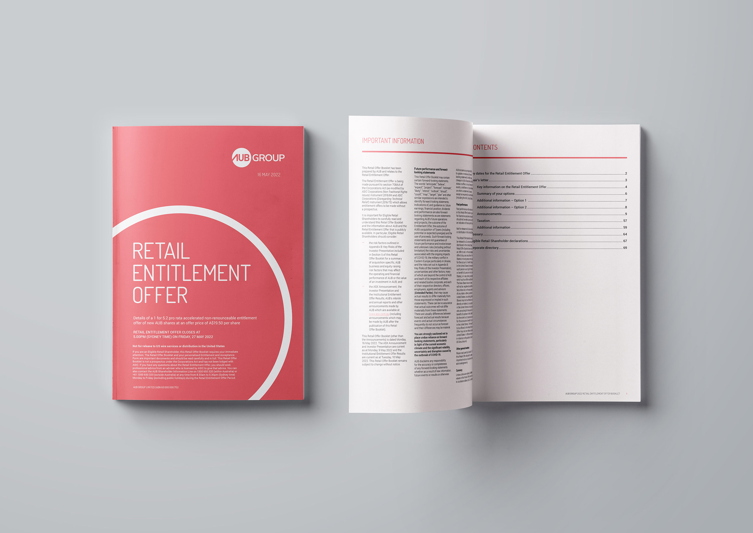 Retail Entitlement Offer Booklet | AUB Group