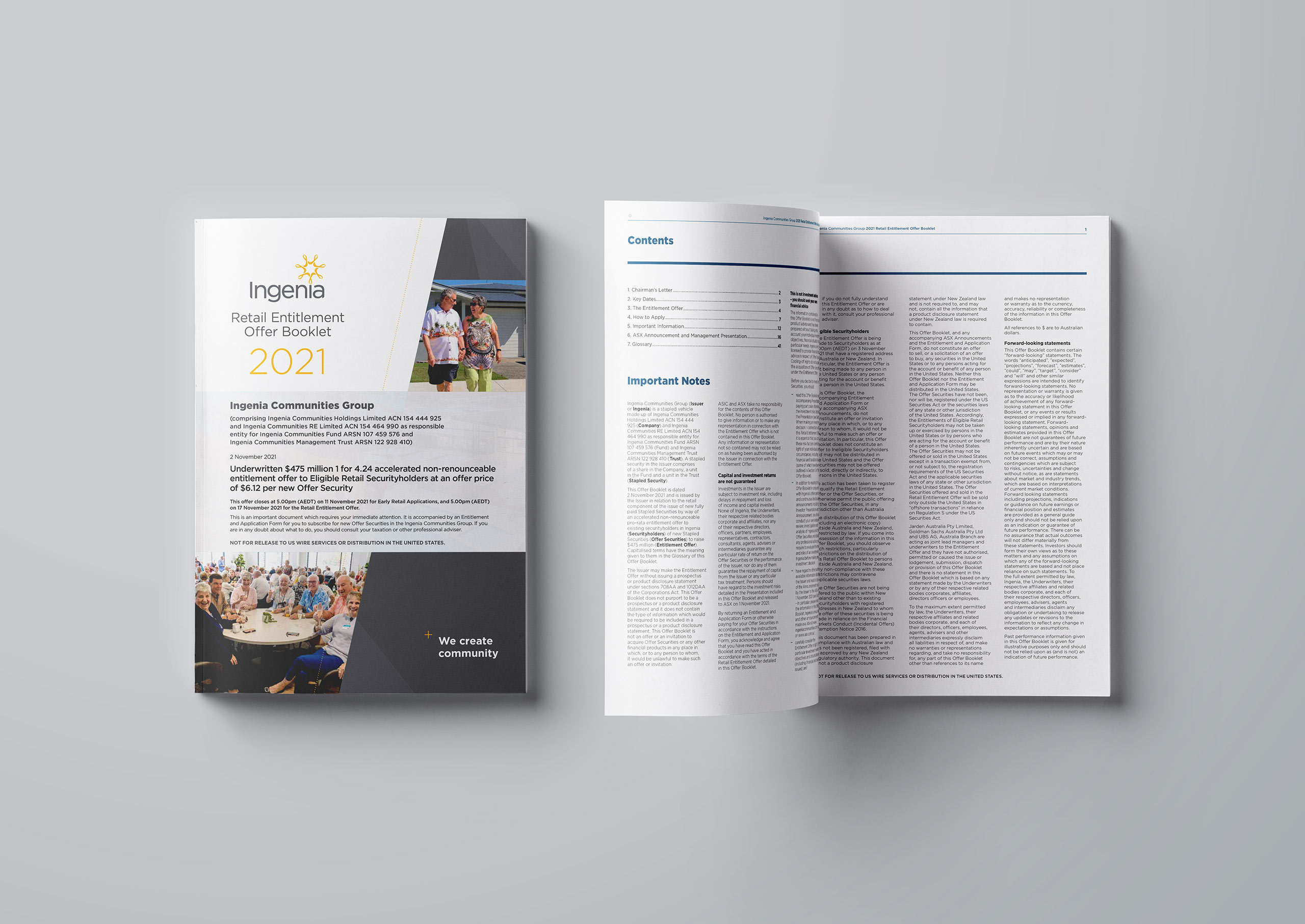 Retail Entitlement Offer Booklet | Ingenia Communities
