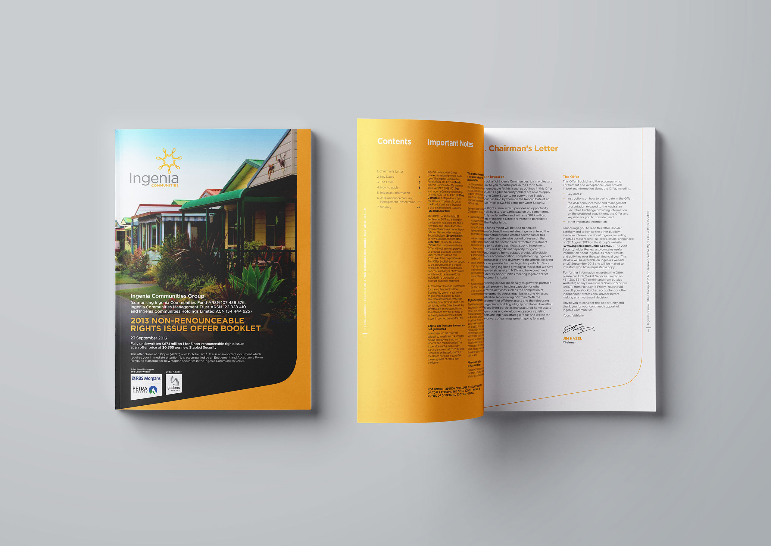ingenia communities rights issue offer booklet