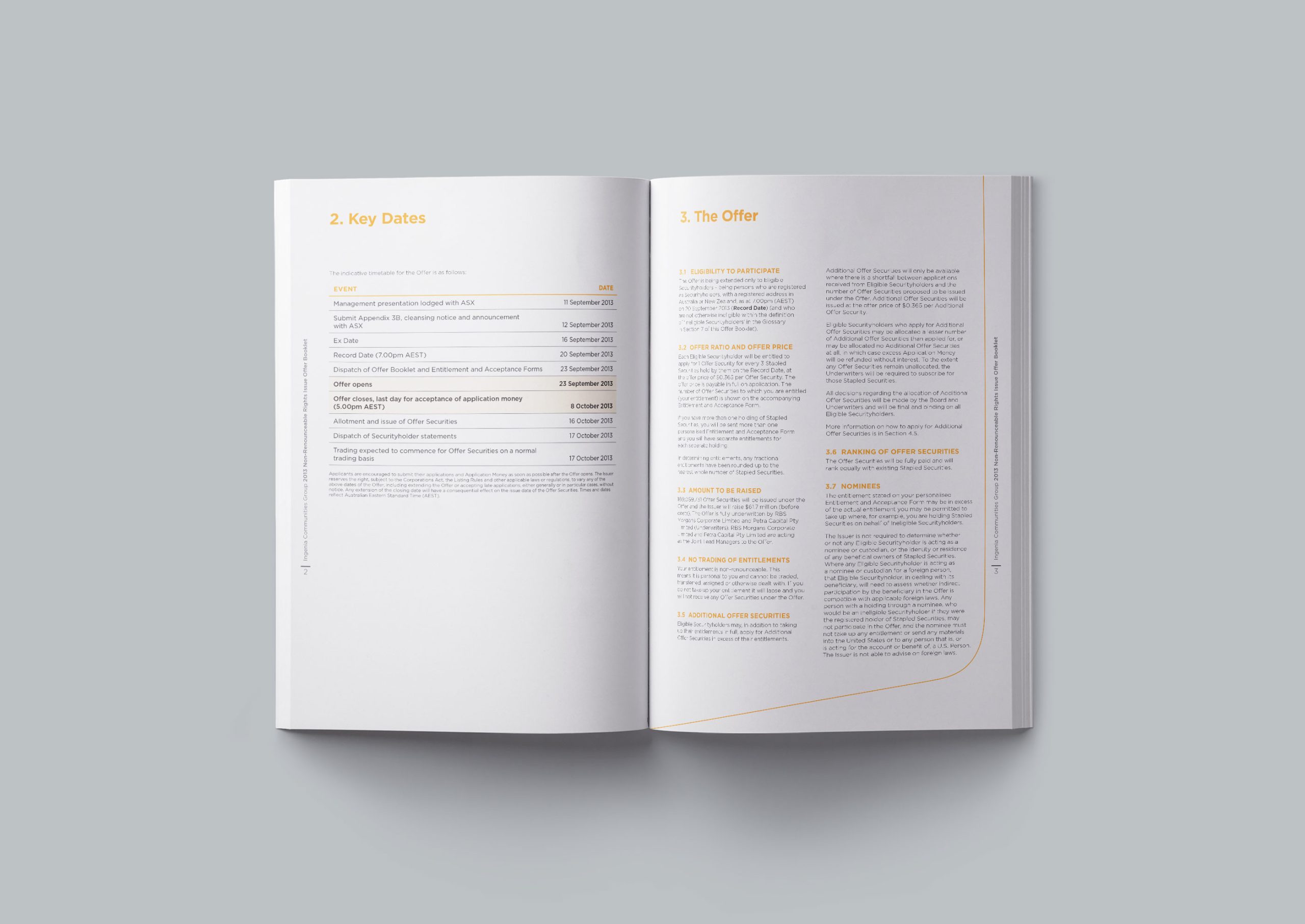 ingenia communities rights issue offer booklet